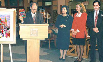 Jean Lalonde, Fatima Houda-Pepin, Michelle Daines et l'artiste Hanafi