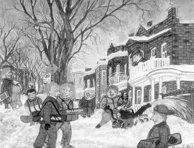 Les plaisirs de la neige, avenue Outremont