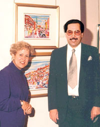 Vernissage - Hanafi et Louise Harel, ancienne Ministre et Prsidente de lAssemble nationale du Qubec 